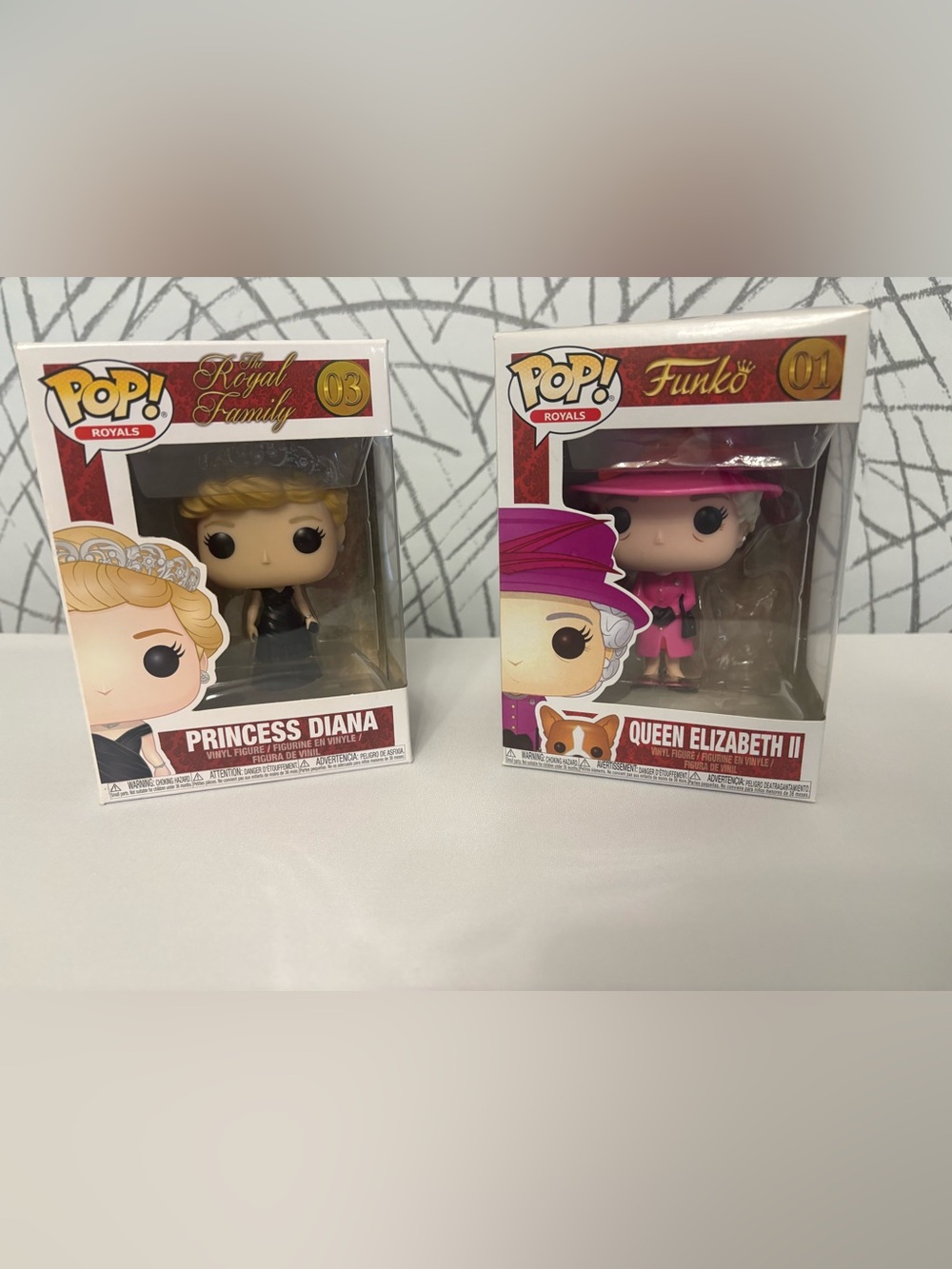Funko Pop! Royal Collectible Queen Elizabeth II and Princess Diana